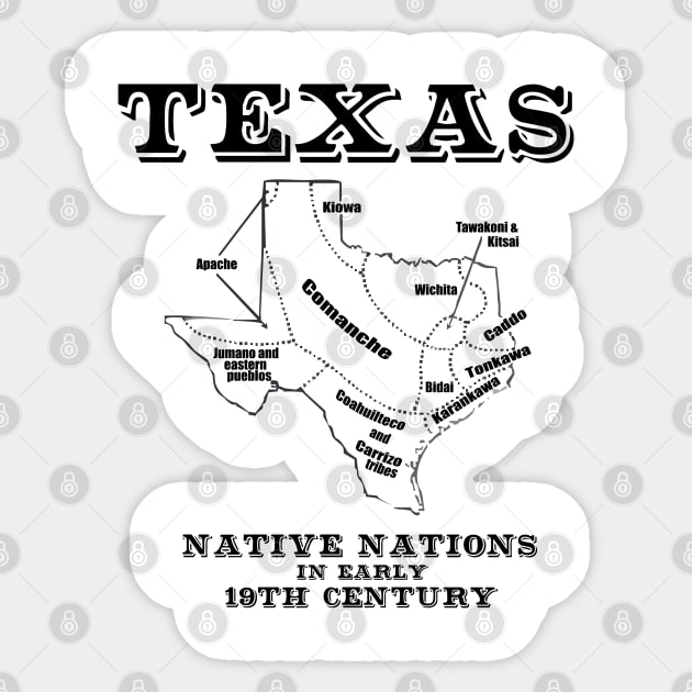 texas native nations 19 century Sticker by comancha